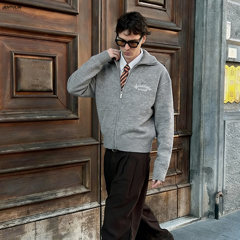 Retro Gesplitst ​ ​ Gebreide t - Men'S Fashion Zip Sweater recensie en prijs