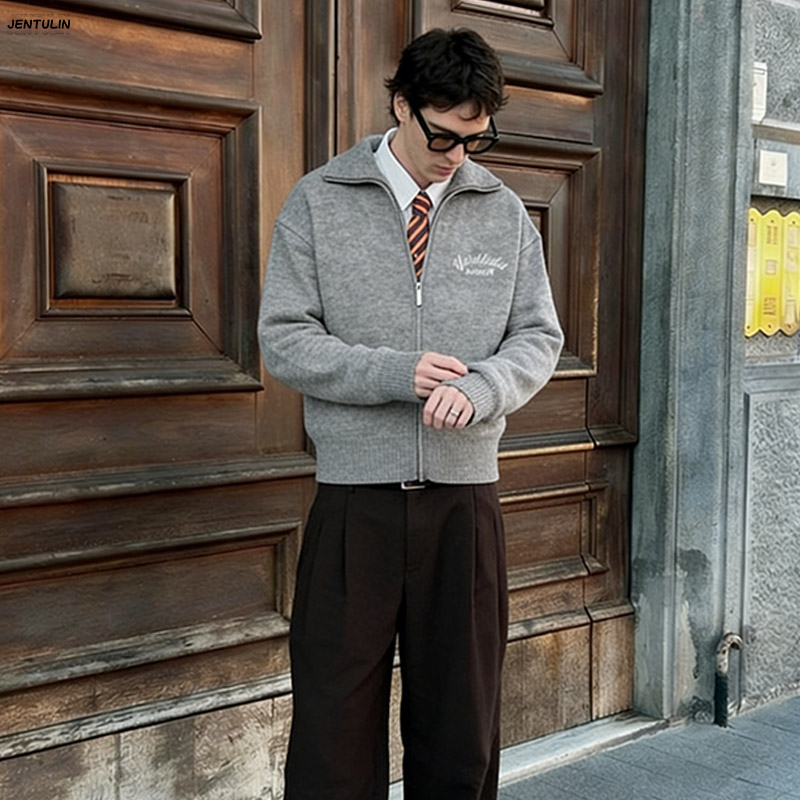 Retro Gesplitst ​ ​ Gebreide t - Men'S Fashion Zip Sweater recensie en prijs