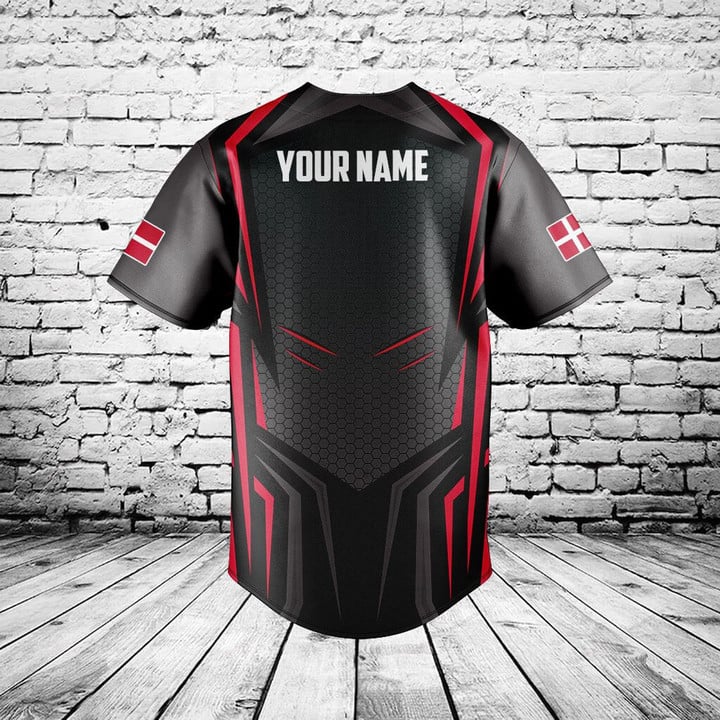 Aangepaste naam Denemarken vla - Mens Fashion Baseball Jersey recensie en prijs