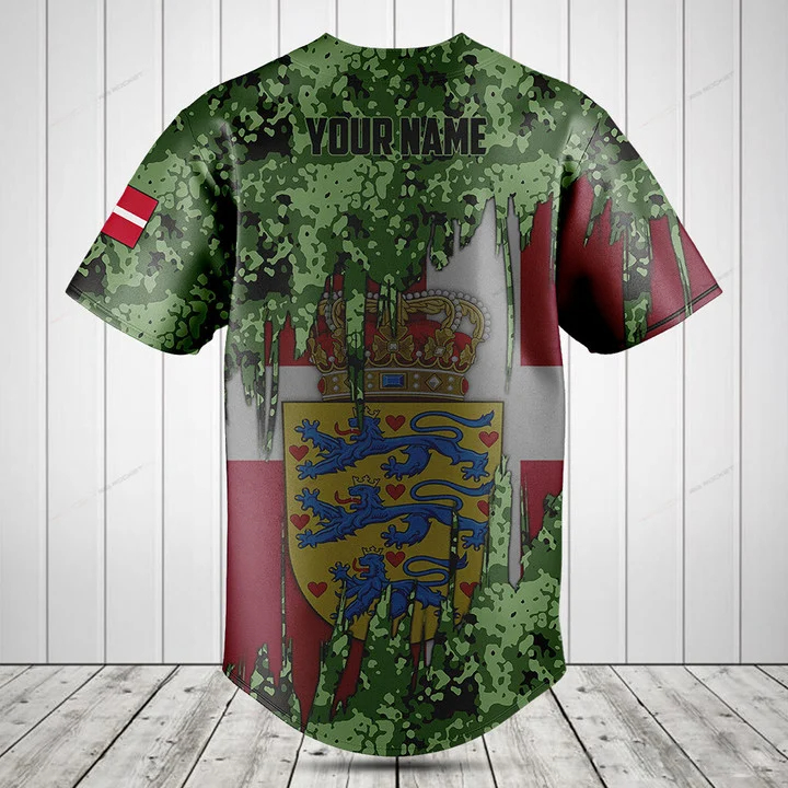 Aangepaste naam Denemarken vla - Mens Fashion Baseball Jersey recensie en prijs